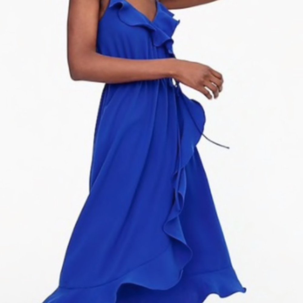 J. Crew NWT Drapey Ruffle faux wrap dress size 4